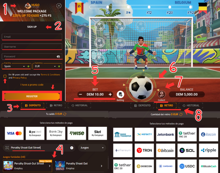 Juega con dinero real